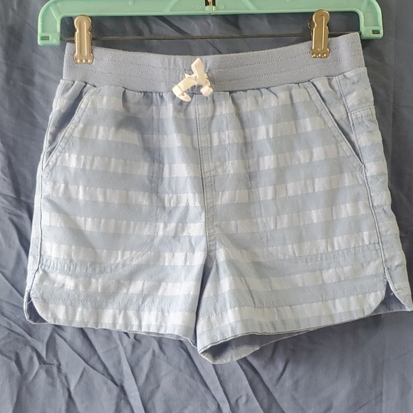 Girls blue striped shorts - Picture 1 of 5